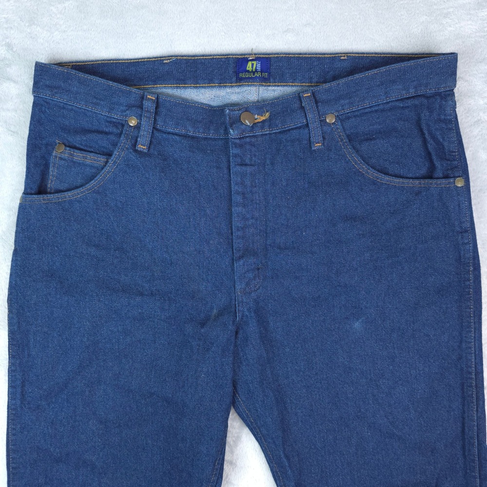 Wrangler Jeans Mens 36x34 Blue 47MWZ Regular Fit Cowboy Cut Premium Performance - Picture 3 of 11